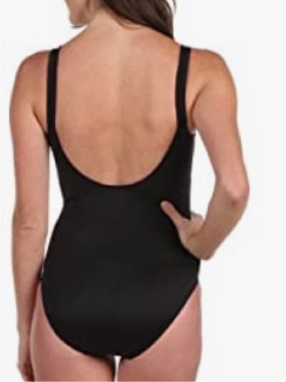Miraclesuit Lisa-Jane One Piece Swim Black Silver Gemstone Studded Trim 12 EUC - Picture 2 of 11